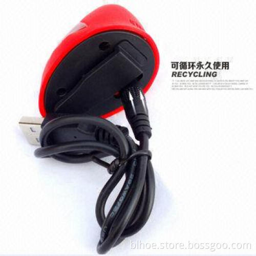 Bicycle USB rechargeable taillight alien warning lamp/super bright lamp 2014 NEW